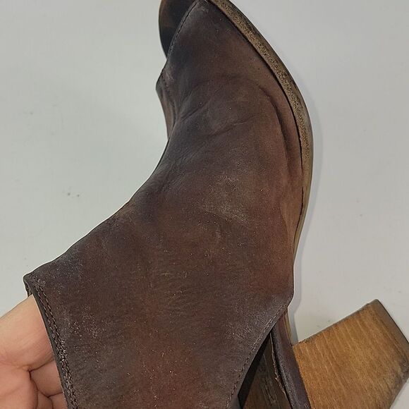 Paul Green Cayanne Peep Toe Ankle Booties Nubuck Leather Block Heel - Picture 15 of 16